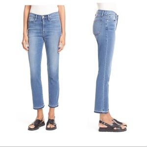 Frame Le High Straight High Rise Cropped Jeans